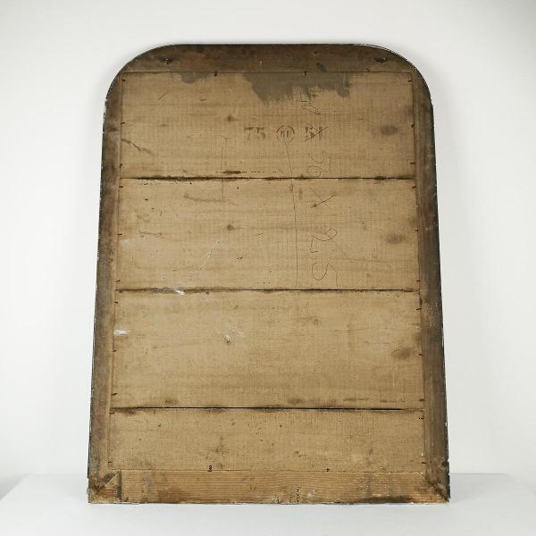 Miroir ancien noir et doré – Image 2